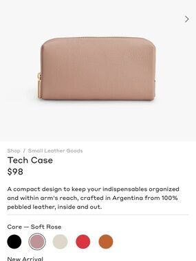 Cuyana Tech Case in Soft Rose